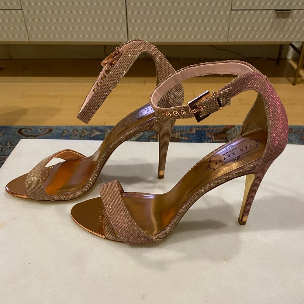 Rose gold and sparkle Ted Baker London heels